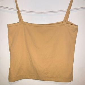 Yellow cute strap top